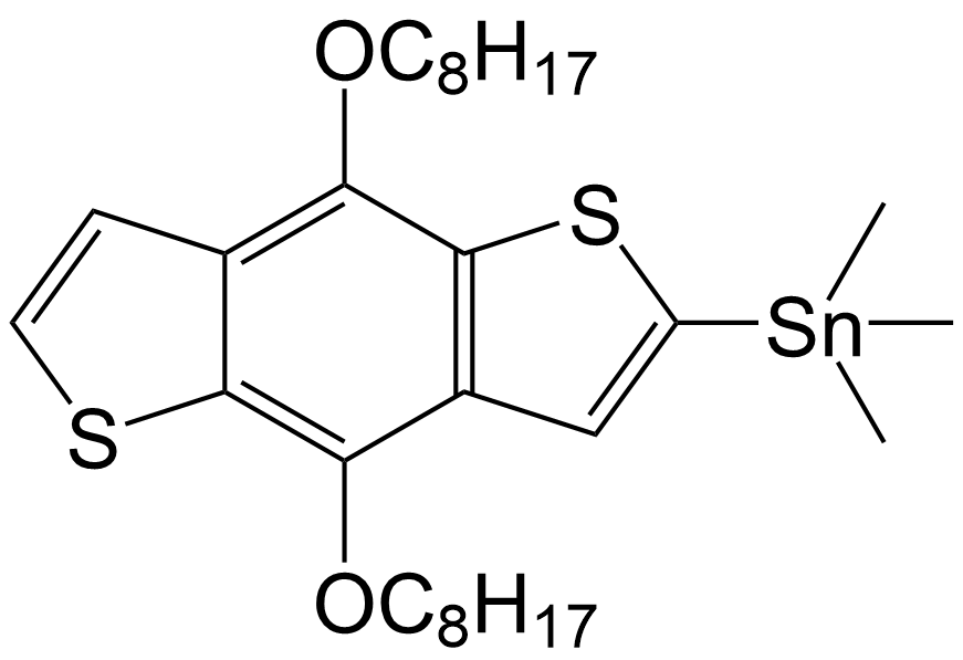 2-三甲基锡-4,8-二辛氧基苯[1,2-b:3,4-b]二噻吩/1625696-07-2